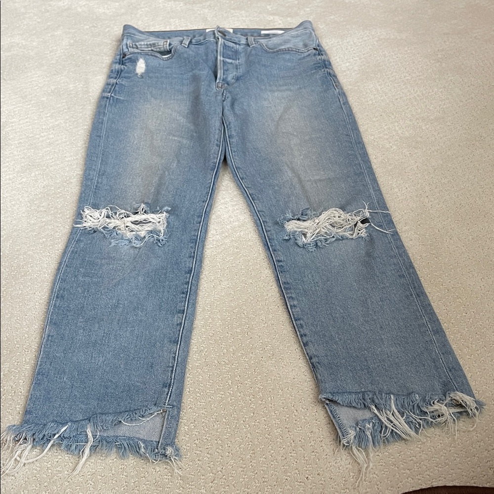 Frame Denim Light Blue Cropped Jeans